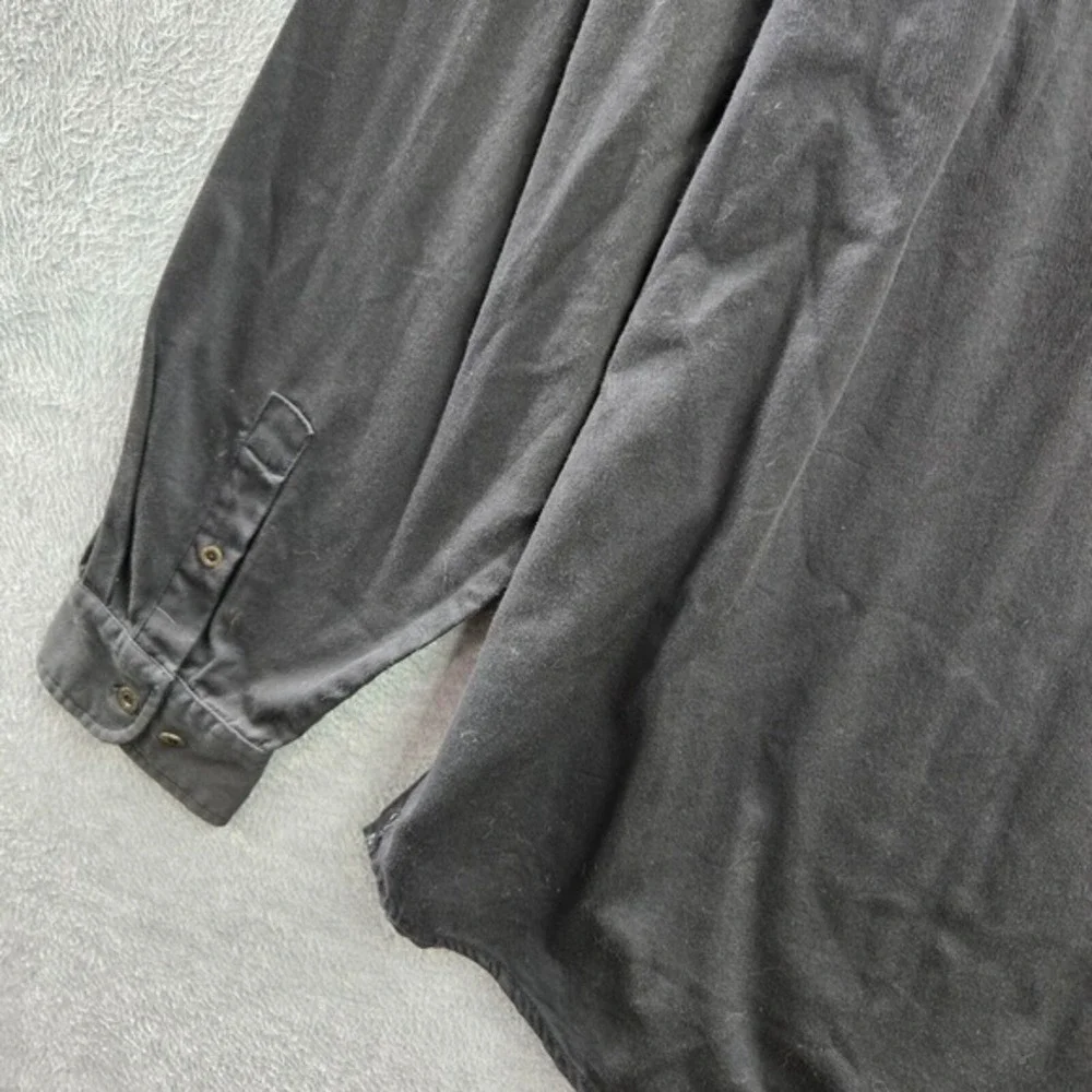 VINTAGE Wrangler Hero Men Button Up Shirt‎ XL Black Pockets Long Sleeve Collar